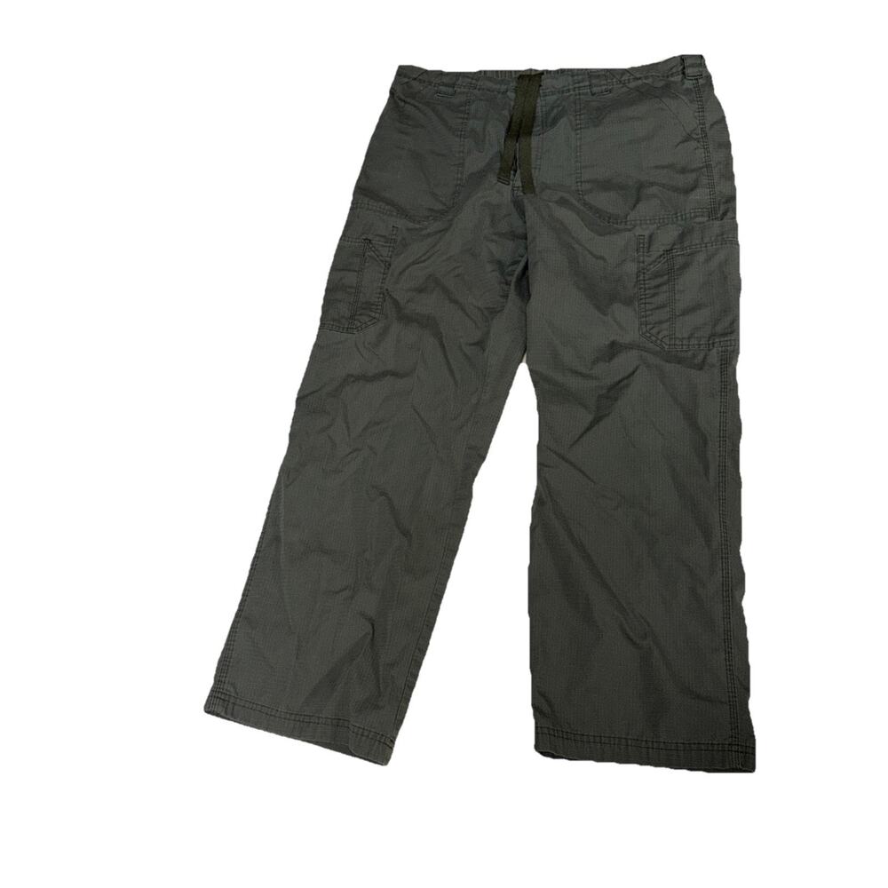 Carhartt Force Mens Scrub Elastic Zip Button Tie Pants Size Large Regular Olive